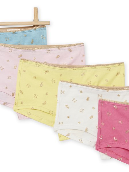 Σετ Παιδικά Εσώρουχα για Κορίτσια Πολύχρωμα Φρουτάκια 5 τμχ