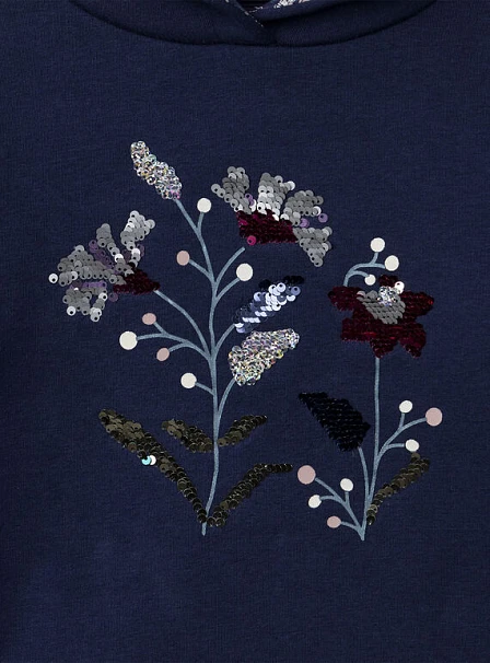 Παιδικό Φούτερ για Κορίτσια Navy Hint