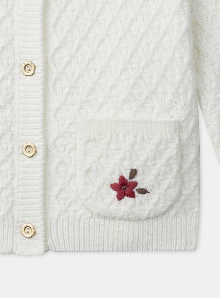 Παιδική Ζακέτα για Κορίτσια Cottage White