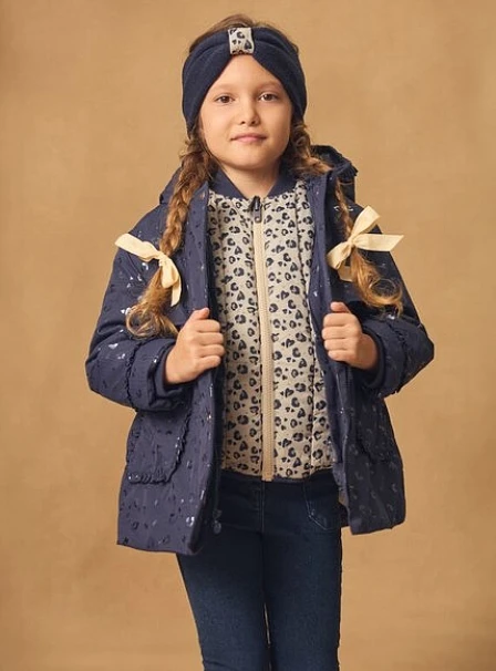 Παιδικό Μπουφάν για Κορίτσια Navy Leopard - 3 σε 1