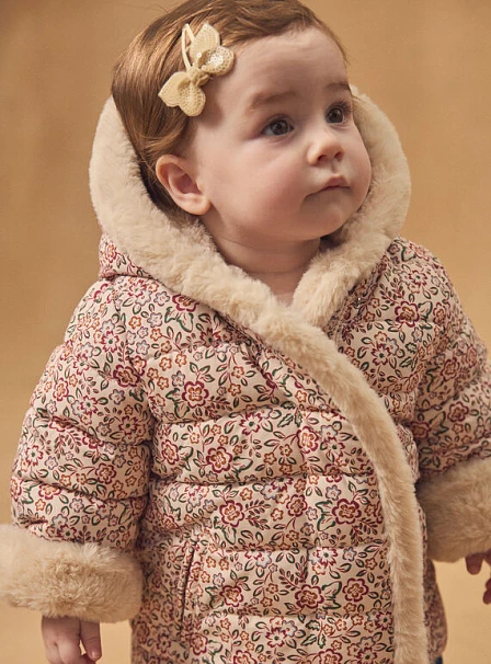 Βρεφικό Μπουφάν για Κορίτσια Cozy Floral - 2 σε 1