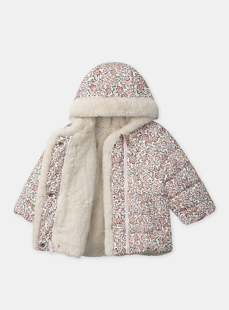 Βρεφικό Μπουφάν για Κορίτσια Cozy Floral - 2 σε 1
