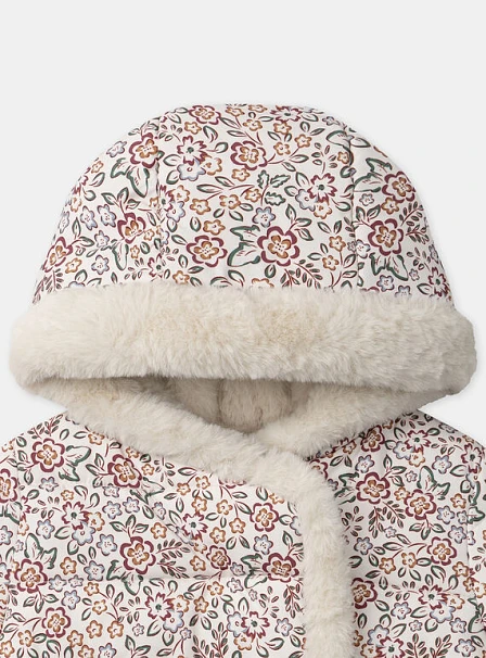 Βρεφικό Μπουφάν για Κορίτσια Cozy Floral - 2 σε 1