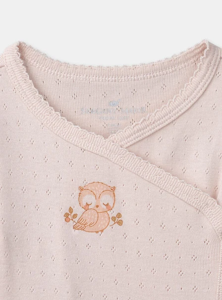 Σετ Βρεφικά Φορμάκια για Κορίτσια Cute Owls 2 τμχ