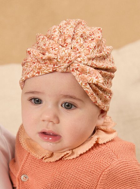 Βρεφικό Καπέλο για Κορίτσια Orange Turban