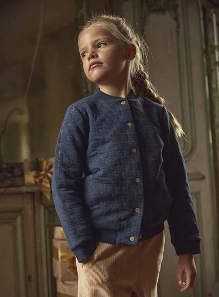 Παιδική Ζακέτα για Κορίτσια Navy Snowfall