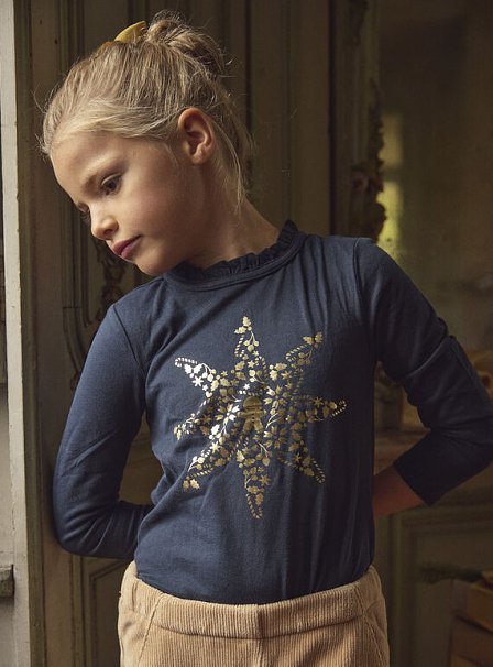 Παιδική Μπλούζα για Κορίτσια Navy Gingerstar