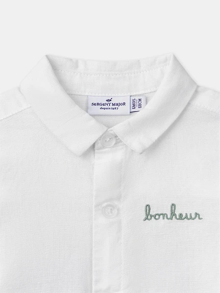 Βρεφικό Πουκάμισο για Αγόρια White Bonheur