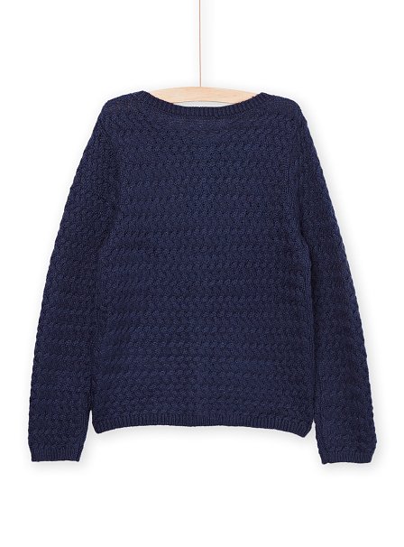 Παιδική Μακρυμάνικη Ζακέτα για Κορίτσια Navy Blue Flowers