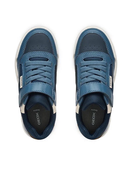 Παιδικά Παπούτσια Geox Perth για Αγόρια Blue/Yellow (Μεγέθη 28-36)