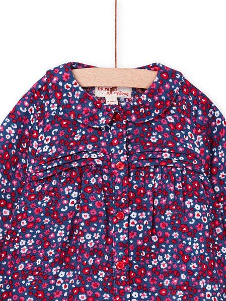 ΒΡΕΦΙΚΗ ΜΠΛΕ ΦΛΟΡΑΛ ΜΑΚΡΥΜΑΝΙΚΗ ΜΑΚΟ ΠΟΥΚΑΜΙΣΑ ΓΙΑ ΚΟΡΙΤΣΙΑ