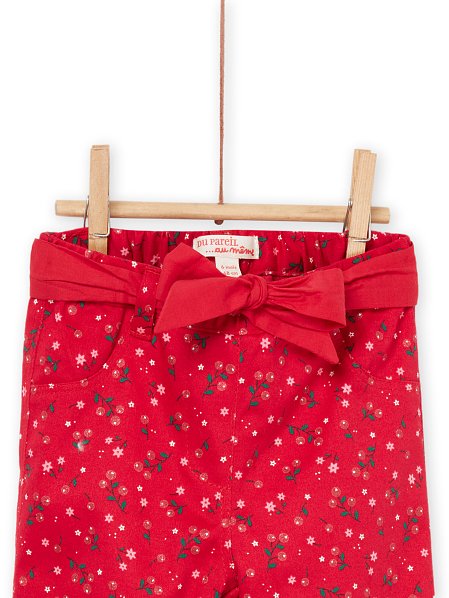 Βρεφικό Κόκκινο Παντελόνι για Κορίτσια Festive Red