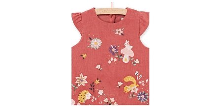 Βρεφικό Φόρεμα για Κορίτσια Pale Pink Garden