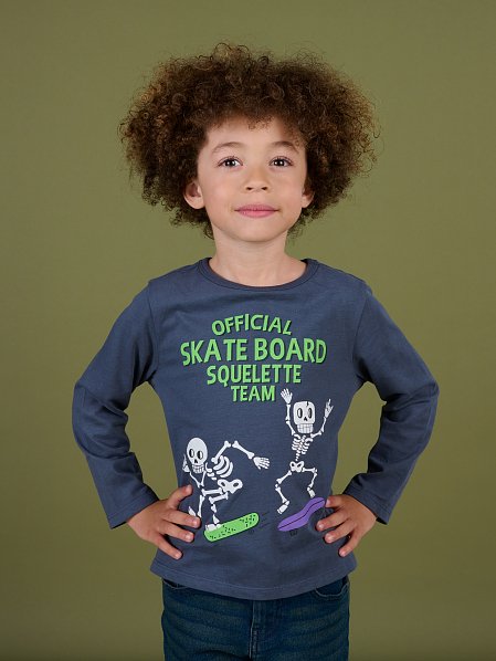 Παιδική Μπλούζα για Αγόρια Skate Squelette Team