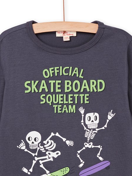 Παιδική Μπλούζα για Αγόρια Skate Squelette Team