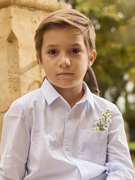 Παιδικό Πουκάμισο για Αγόρια Blue Seersucker