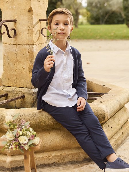 Παιδικό Πουκάμισο για Αγόρια Blue Seersucker