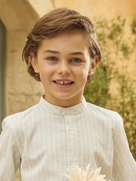 Παιδικό Πουκάμισο για Αγόρια Mandarin Stripes