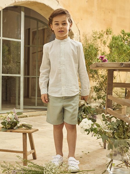 Παιδικό Πουκάμισο για Αγόρια Mandarin Stripes