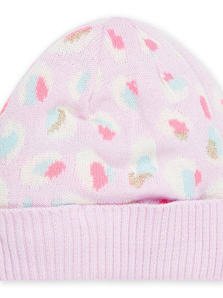 Παιδικός Σκούφος για Κορίτσια Lilac Leopard