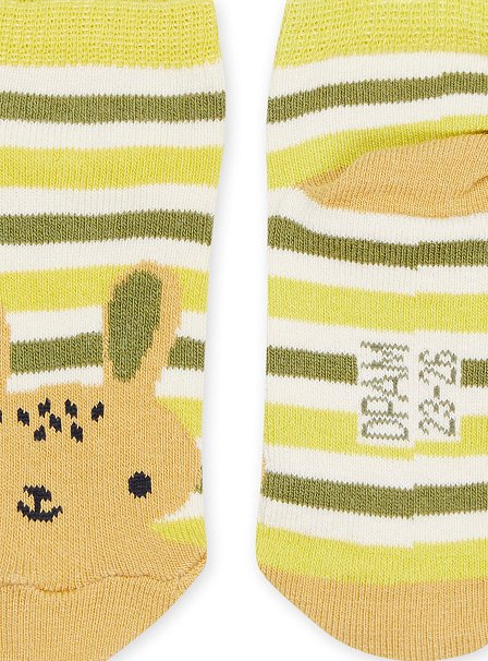 Βρεφικές Κάλτσες Unisex Yellow/Green Stripes Rabbit