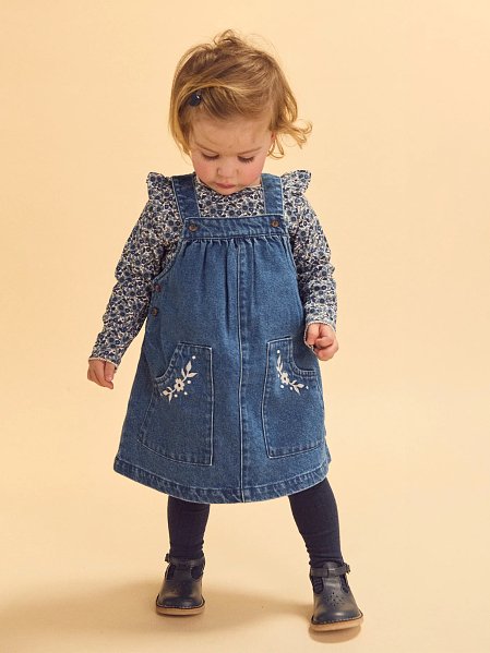 Βρεφικό Σετ για Κορίτσια Floral Denim