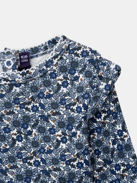 Βρεφικό Σετ για Κορίτσια Floral Denim