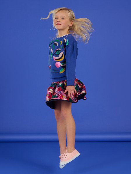 Παιδική Φούστα για Κορίτσια Navy Floral