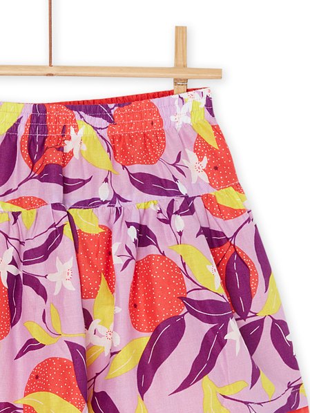 Παιδική Φούστα για Κορίτσια Orange Floral