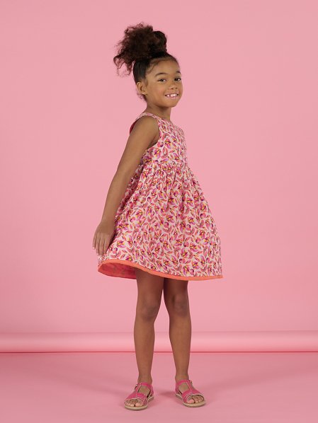 Παιδικό Φόρεμα για Κορίτσια Parrots Pattern