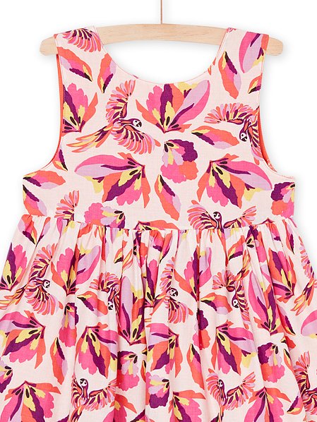 Παιδικό Φόρεμα για Κορίτσια Parrots Pattern
