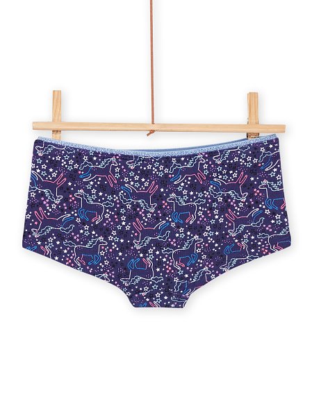 Σετ Παιδικά Εσώρουχα για Κορίτσια Μπλε Unicorn Stars 3 τμχ