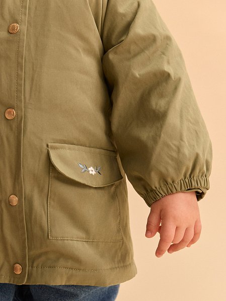 Βρεφικό Μπουφάν 2 σε 1 για Κορίτσια Cozy Olive