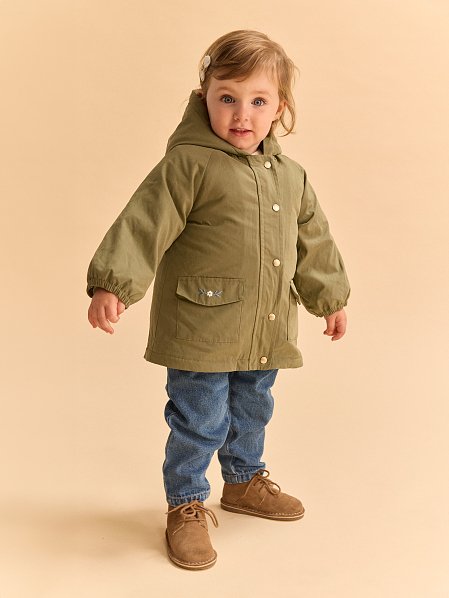 Βρεφικό Μπουφάν 2 σε 1 για Κορίτσια Cozy Olive