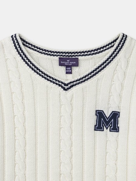 Παιδικό Πουλόβερ για Κορίτσια Preppy White