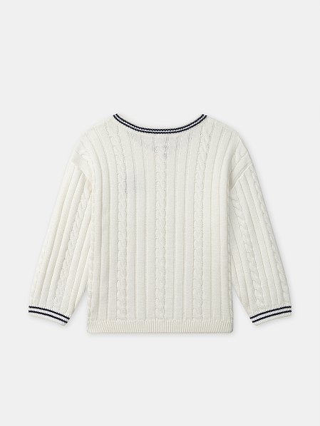 Παιδικό Πουλόβερ για Κορίτσια Preppy White