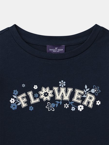 Παιδική Μπλούζα για Κορίτσια Navy Flower