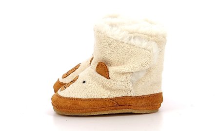 Βρεφικά Παντοφλάκια Αγκαλιάς Robeez White Teddy Bear