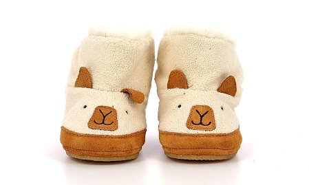 Βρεφικά Παντοφλάκια Αγκαλιάς Robeez White Teddy Bear