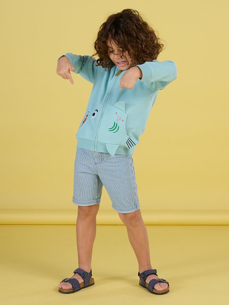 Παιδική Βερμούδα για Αγόρια Stripped Denim