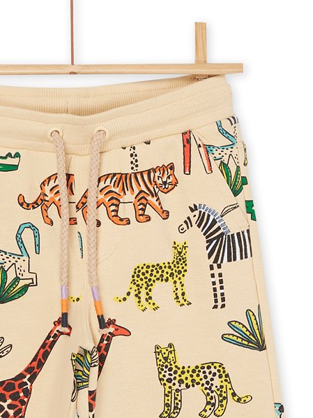 Παιδική Βερμούδα για Αγόρια Creme Animals