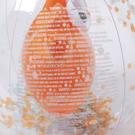 SUNNYLIFE Φουσκτωτή Μπάλα Θαλάσσης Sonny the Sea Creature Neon Orange