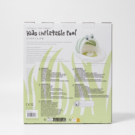 SUNNYLIFE Παιδική Φουσκωτή Πισίνα Cookie the Croc Khaki