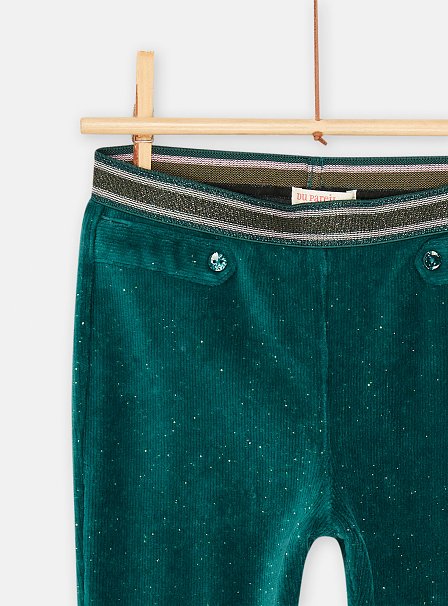 Παιδικό Παντελόνι Κολάν για Κορίτσια Μπλε Glitter