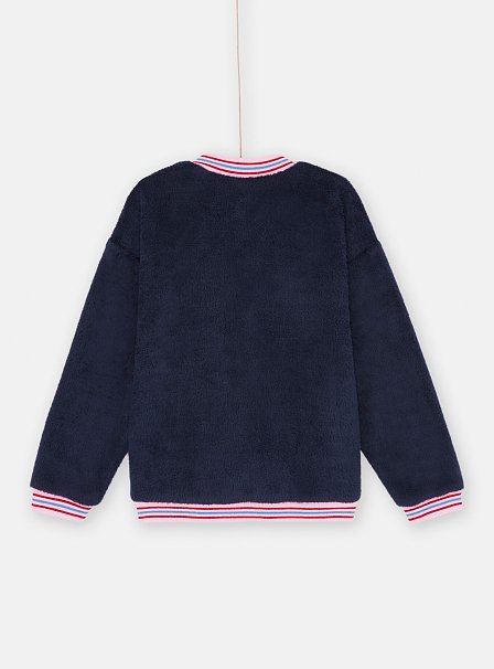 Παιδικό Jacket για Κορίτσια Διπλής Όψης Navy Blue Flowers