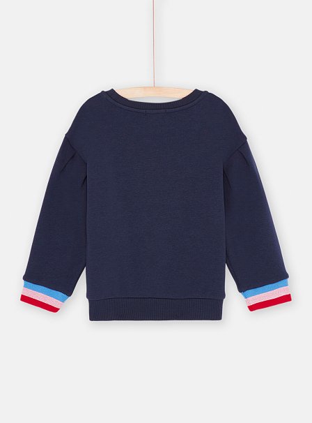 Παιδικό Μακρυμάνικο Φούτερ για Κορίτσια Navy Blue Donkey