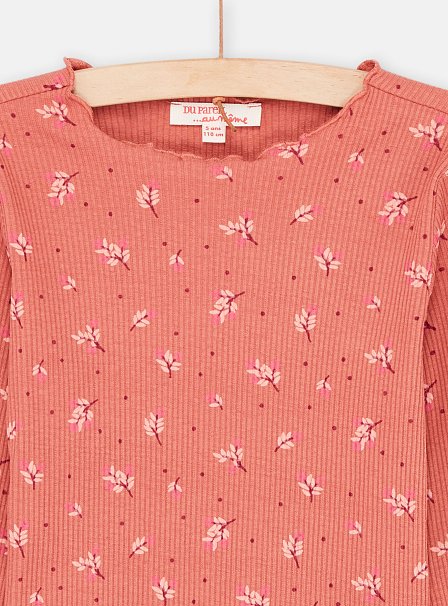 Παιδική Μακρυμάνικη Μπλούζα για Κορίτσια Peach Dandellion