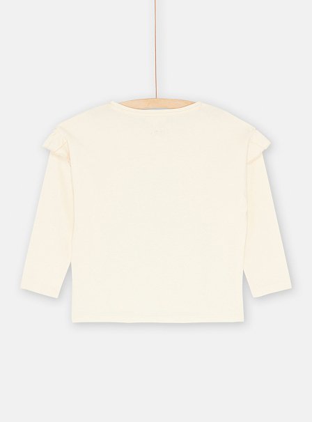 Παιδική Μακρυμάνικη Μπλούζα για Κορίτσια Λευκή Zebra