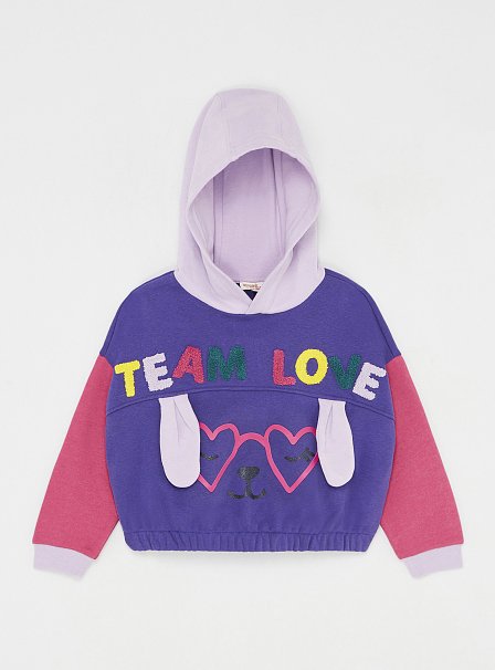 Παιδικό Φούτερ για Κορίτσια Multicolour Team Love