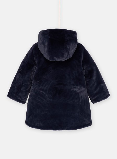Παιδικό Αδιάβροχο Μπουφάν για Κορίτσια Διπλής Όψης Navy Blue Animal Print
